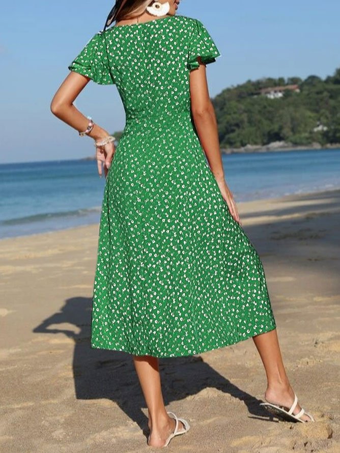 Boho Ditsy Floral Regular Fit Dress