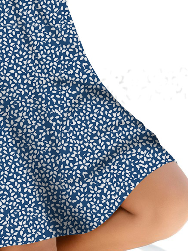 Ditsy Floral Knitted Loose Vacation Dress