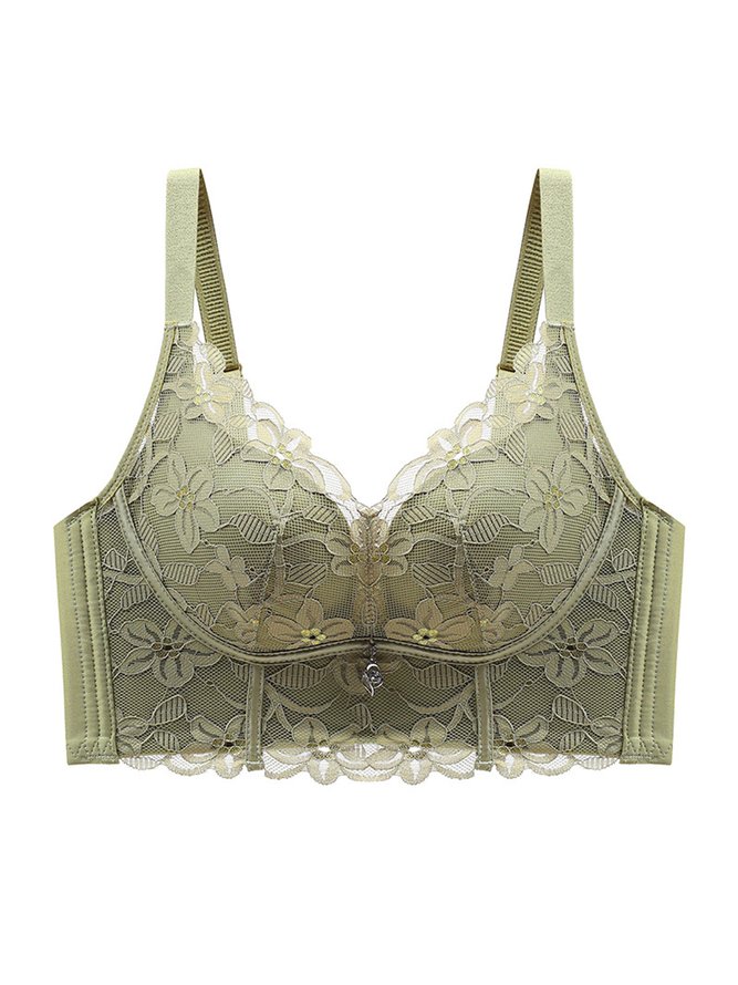 Sexy Lace Push Up Wireless Bra Plus Size