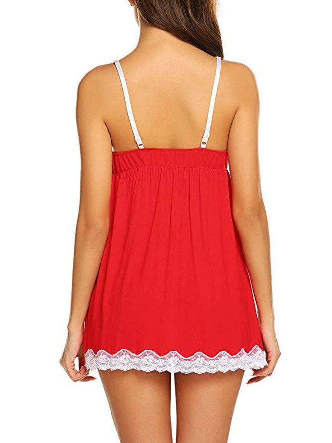 Lace Loose V Neck Nightdress