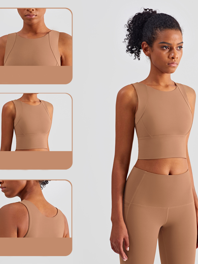 Casual Plain Sports Bra