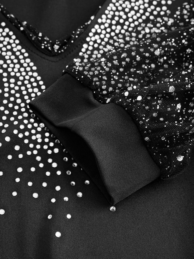 V Neck Solid Party Mini Prom Dress