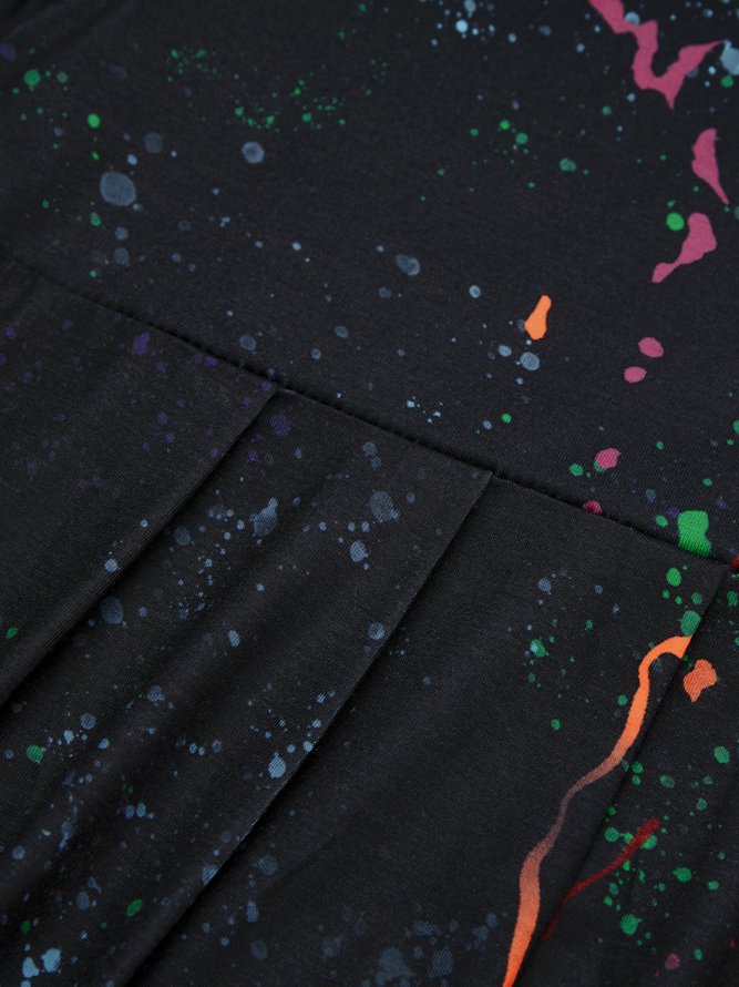 Crew Neck Casual Ombre Autumn Natural Daily Dress