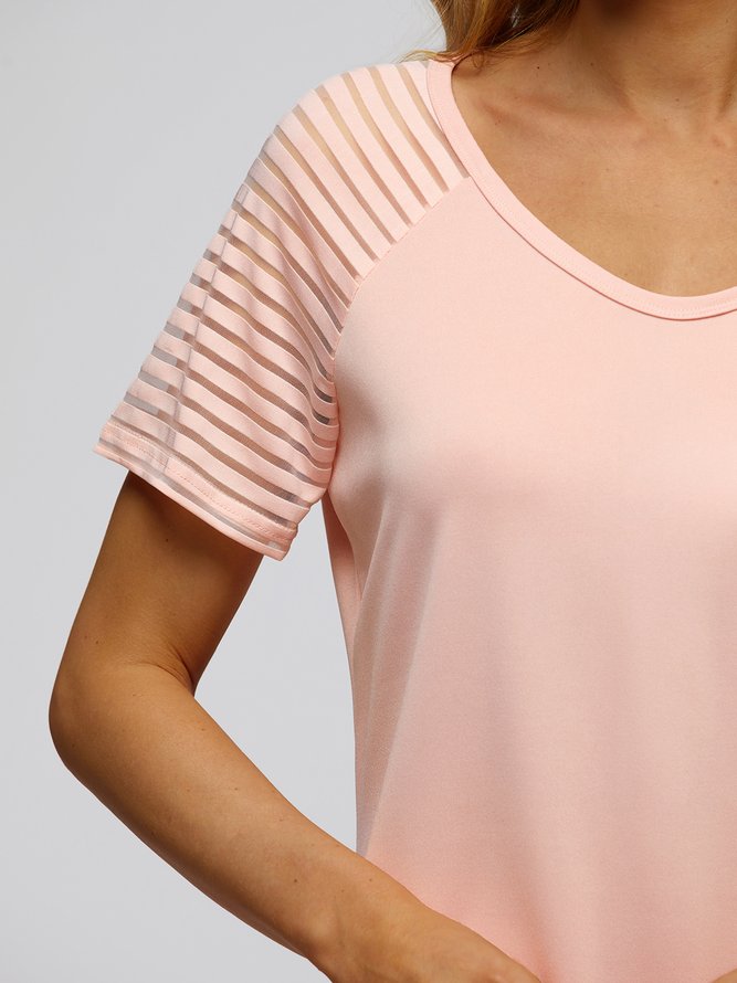 Round Neck Solid Casual Mini Dress