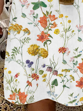 V Neck Floral Loose Vacation Dress