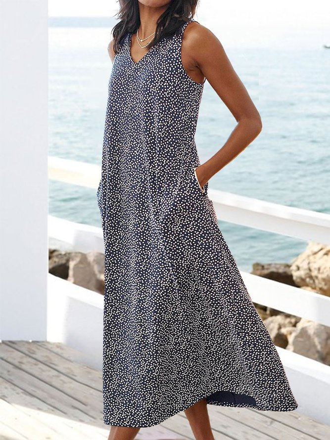 Ditsy Floral women's summer casual vacation dress