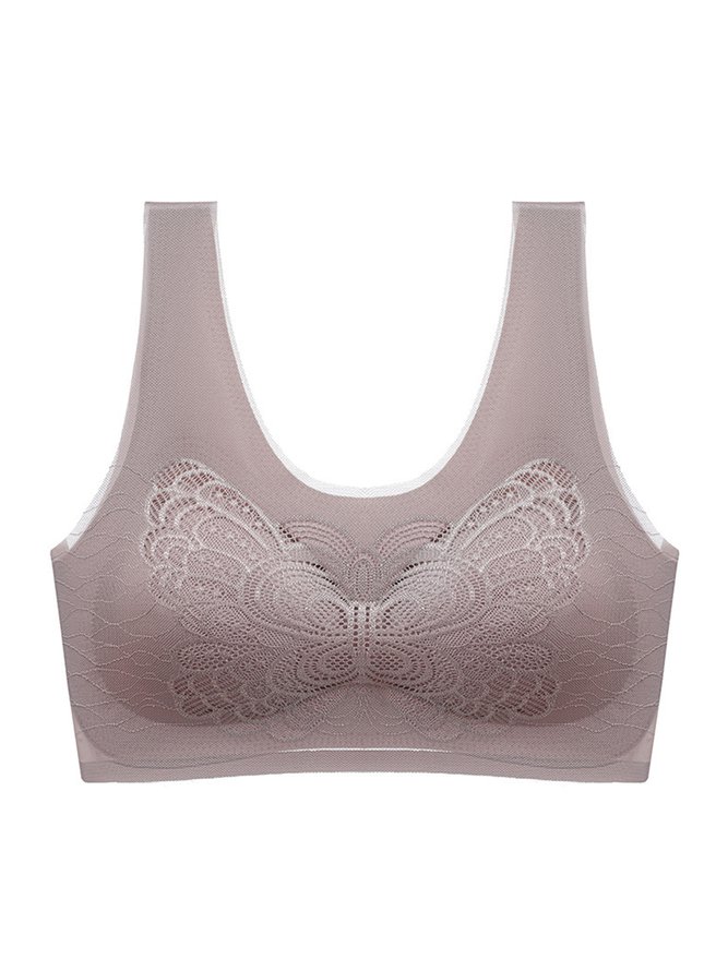 Lace Butterfly Ice Silk Seamless Wrap Chest Vest Underwear