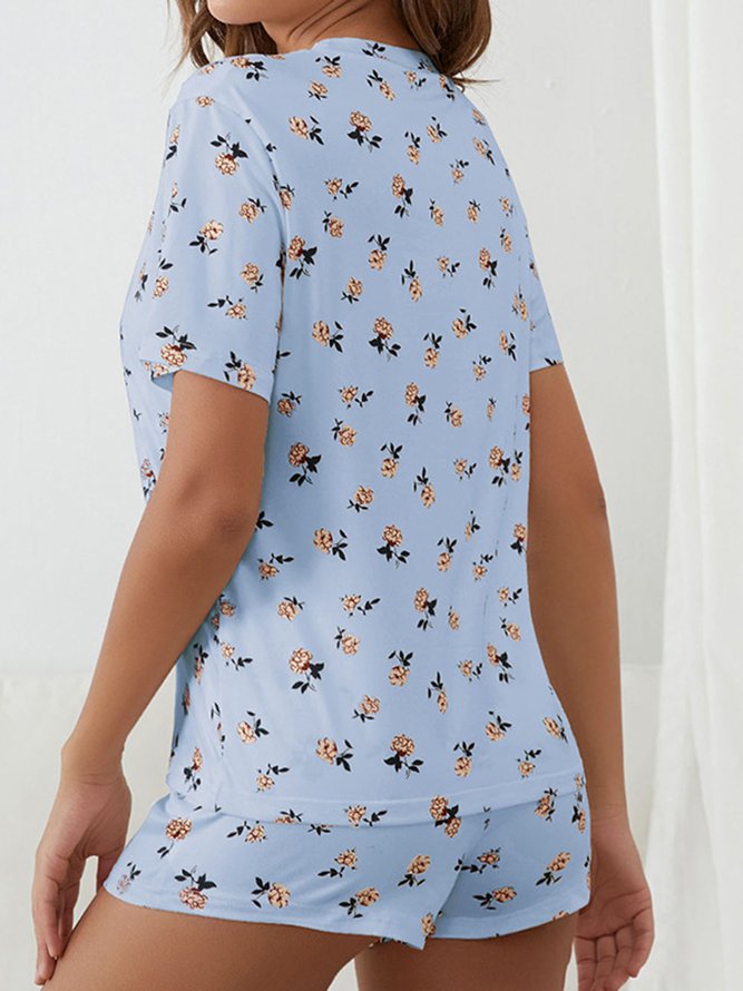Breathable Relaxed Loose Floral Print Pajama Set