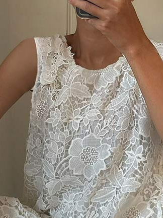 Loose Crew Neck Vacation Dress