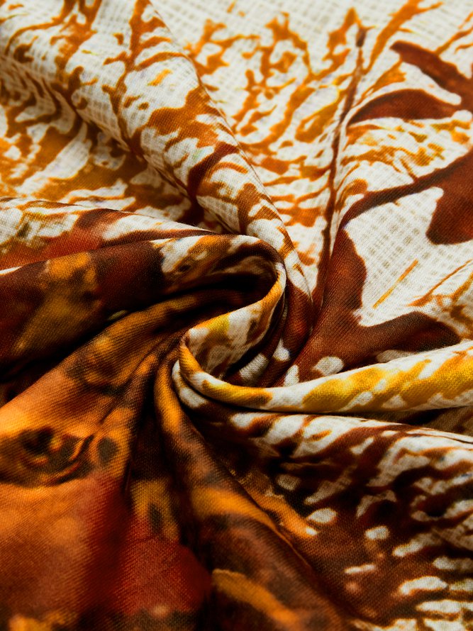 Cowl Neck Casual Cross Neck Midi Dress