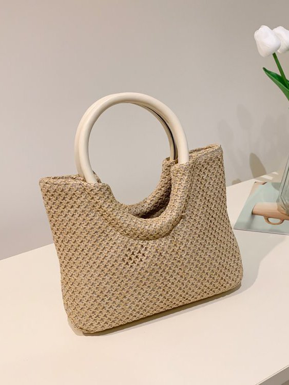 Casual Large Capacity Portable Straw Bag Women's