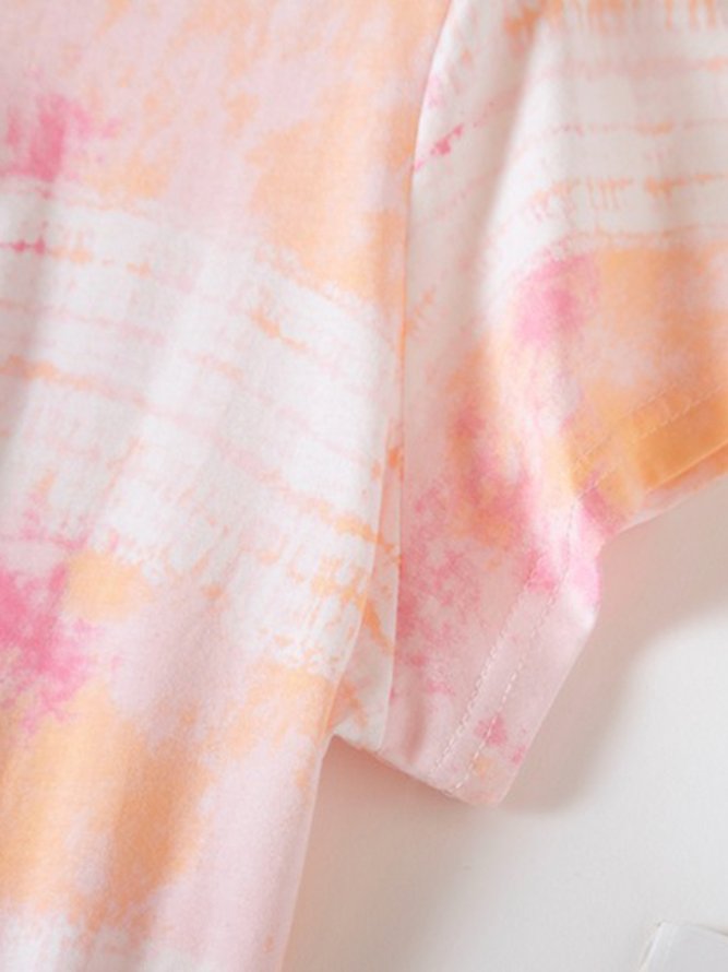 Breathable Comfortable Tie-Dye Loose Casual Nightdress