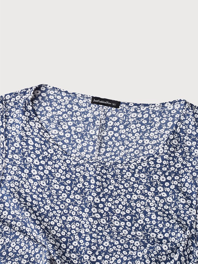 Pockets Elegant Floral Prom Dress