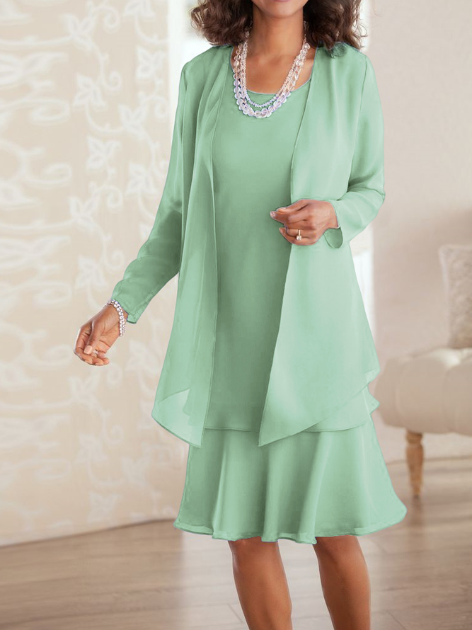 Plain Occasion Elegant Two Piece Setss