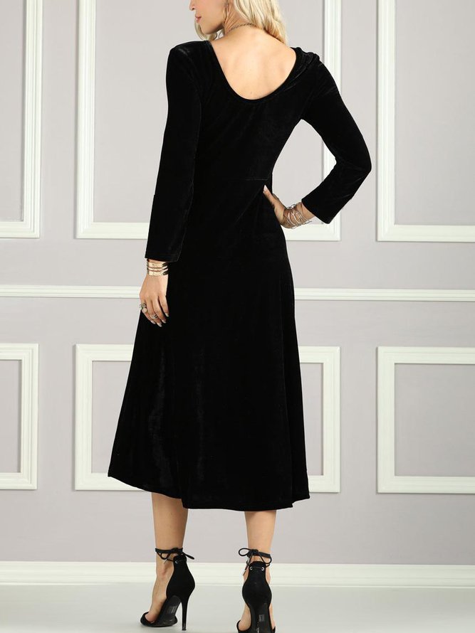 Knitted Plain Regular Fit Urban Dress