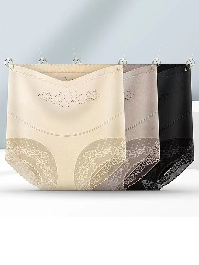 Breathable Lace High Elastic Seamless High Waist Panty