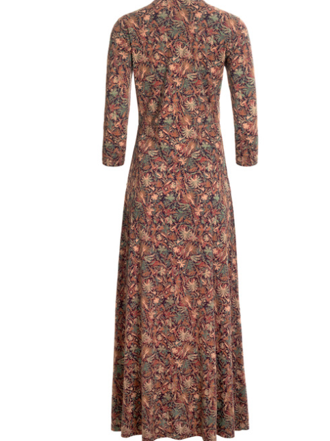 Red Casual Floral Cotton Dress