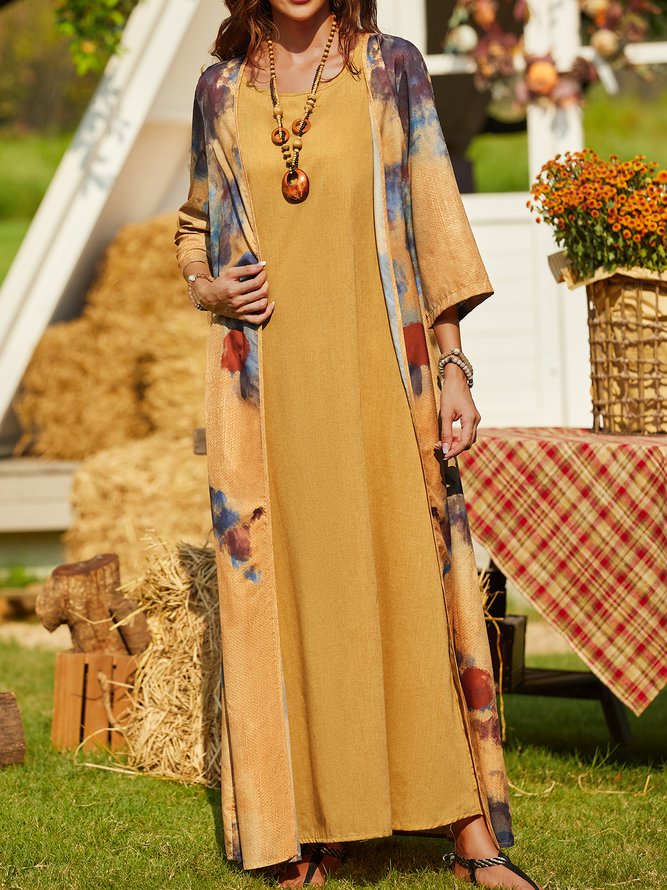 Casual Abstract Two-Piece Set