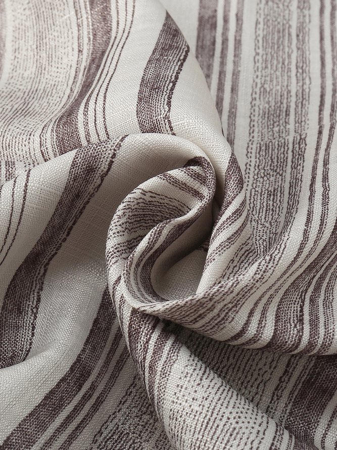 V Neck Geometric Casual Basic Midi Dresses