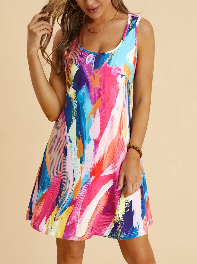 Vacation Sleeveless Knitting Dress