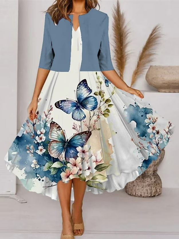 Wrap Floral Two-Piece Set