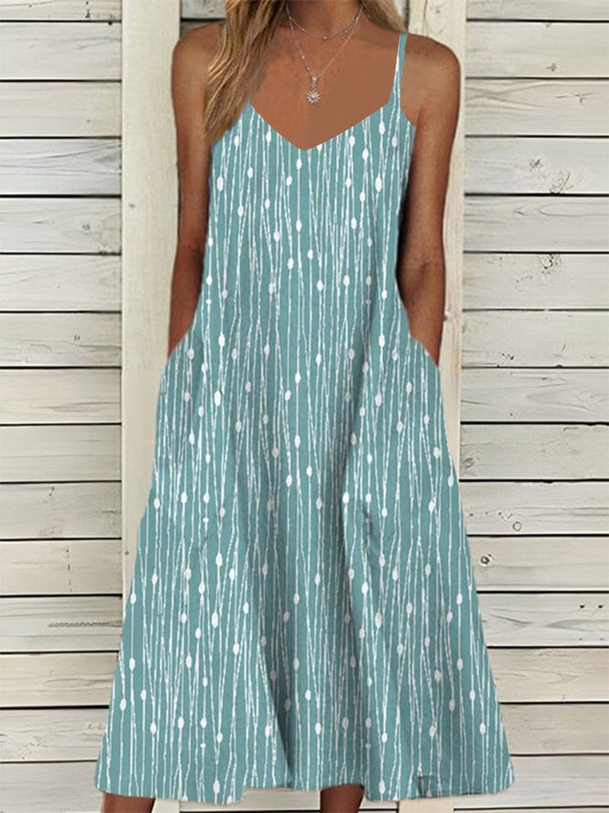 Trendy Polka Dot Print Two-Piece Set V Neck Dress with Cardigan