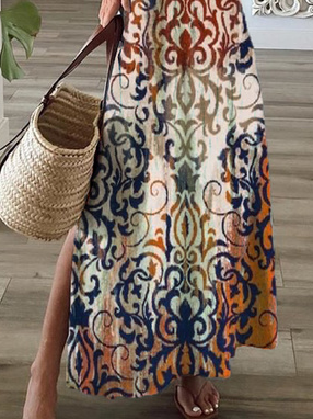 Casual V Neck Ethnic Fit Short sleeve Dress