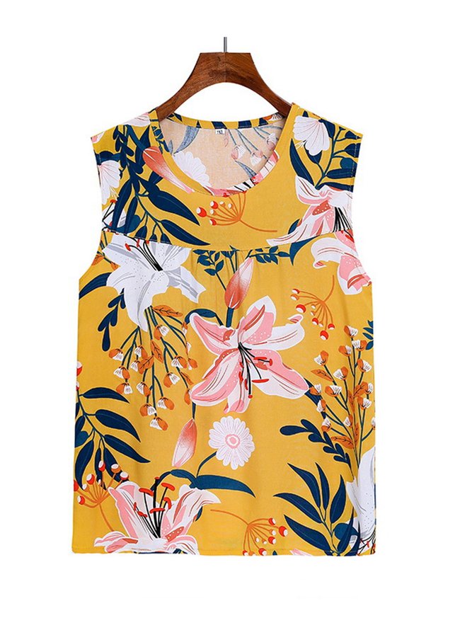 Breathable Elegant Floral Casual Loose Pajama Set