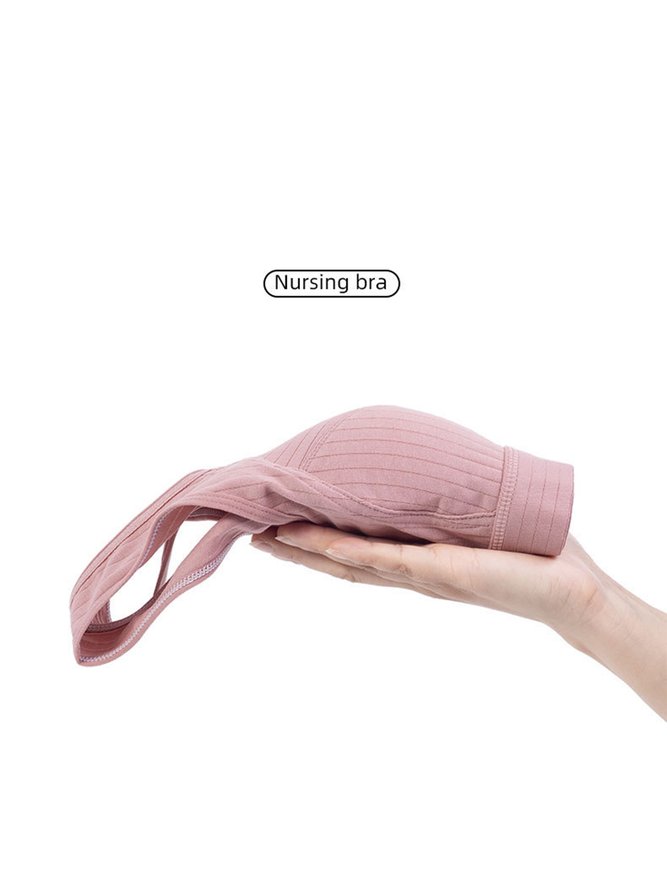 Cross Neck Casual Plain Bra & Bralette