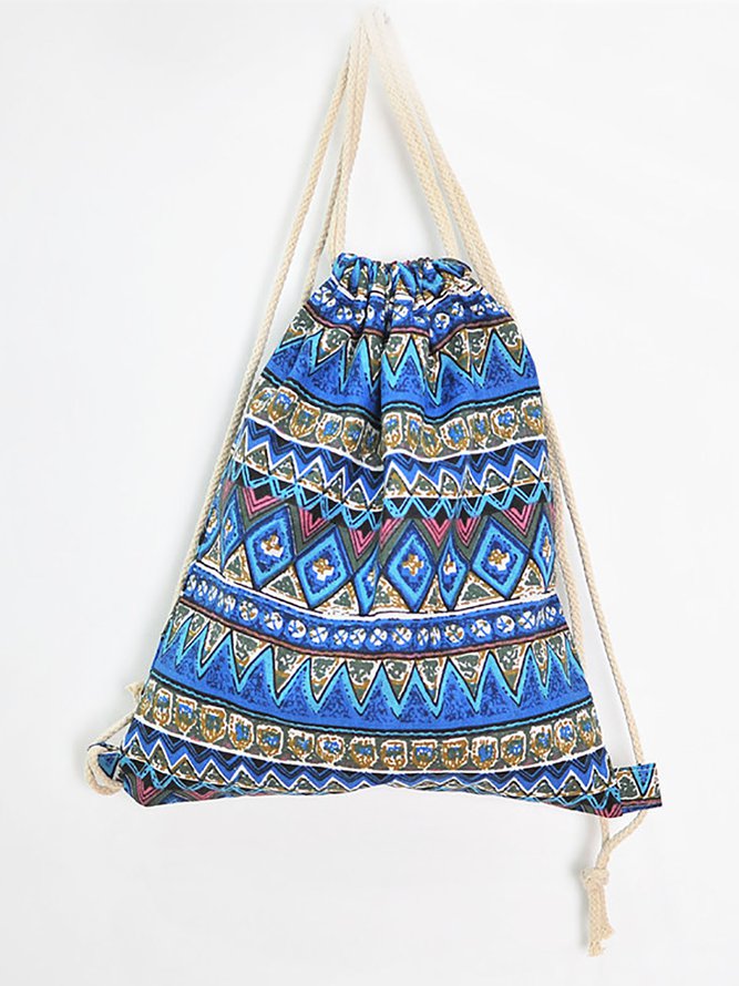 Cotton Drawstring Backpack