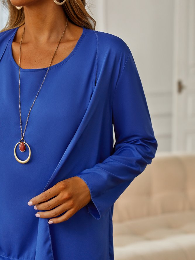 Plain Occasion Elegant Two Piece Setss