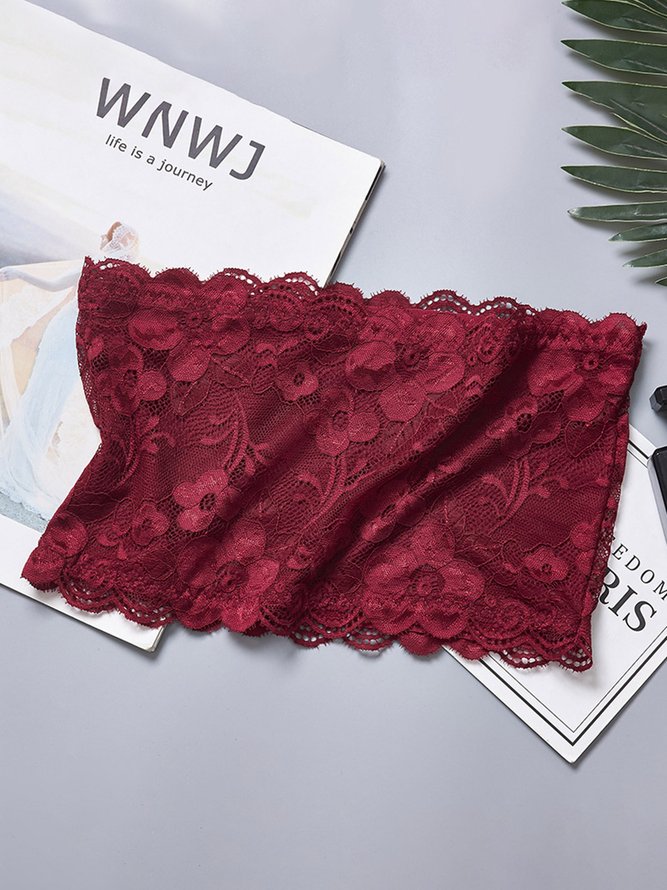 Sexy Lace High Elasticity Breathable Strapless Tube Top