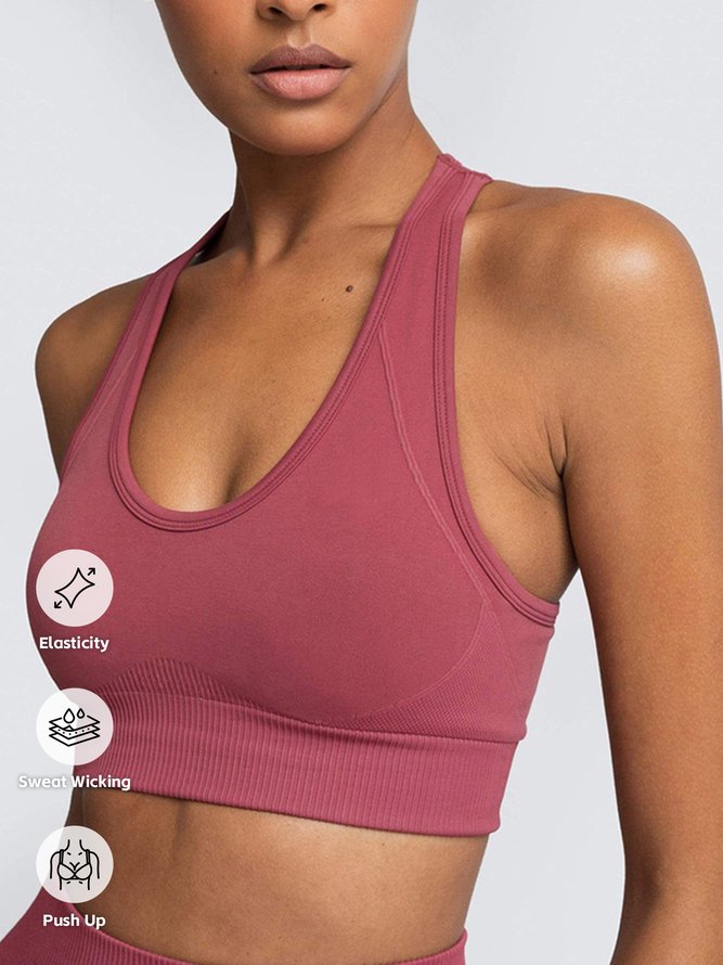 No Nnderwire Breathable Yoga Vest Running Sports Underwear Seamless Beautiful Back Sexy Sports Bra