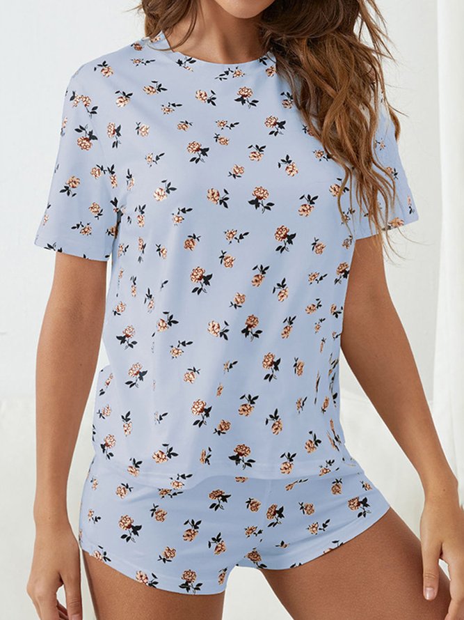 Breathable Relaxed Loose Floral Print Pajama Set