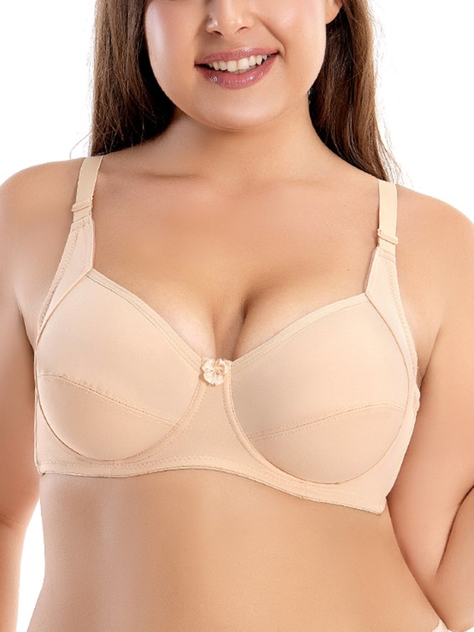 Breathable Plus Size D Cup Wired Bra