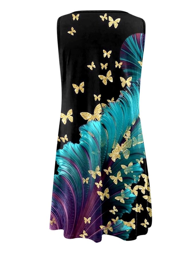 Knitted Butterfly Casual Dress