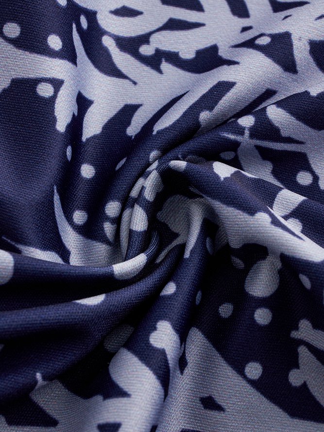 V Neck Ombre Casual Midi Dress