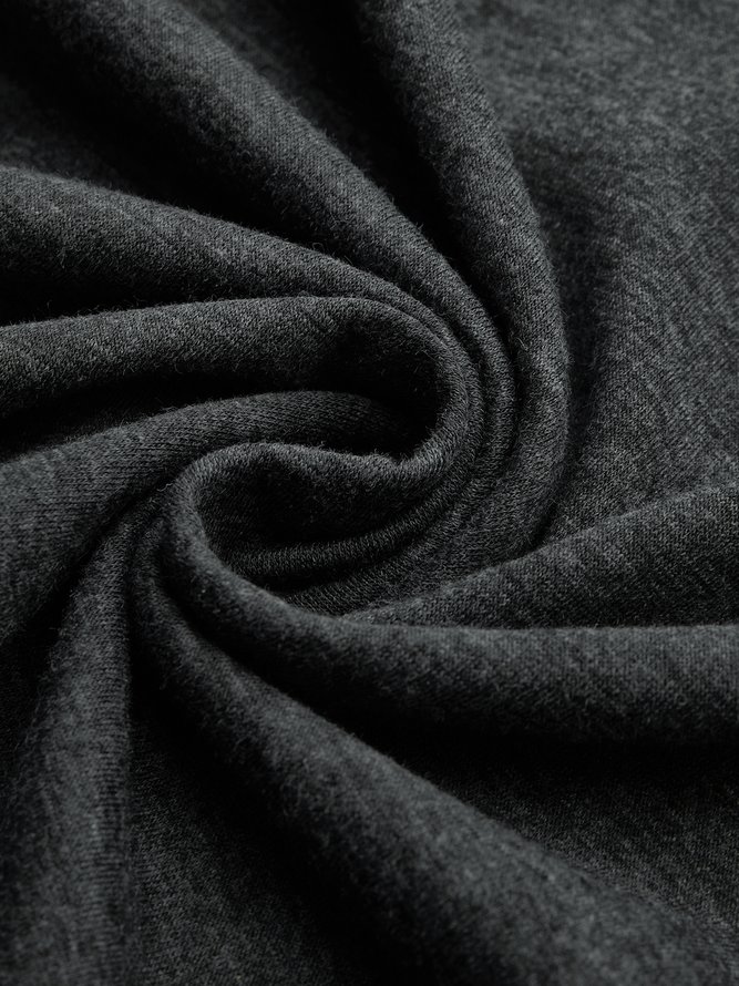 Plain Simple Autumn Buttoned Natural Midi Half Open Collar Dress