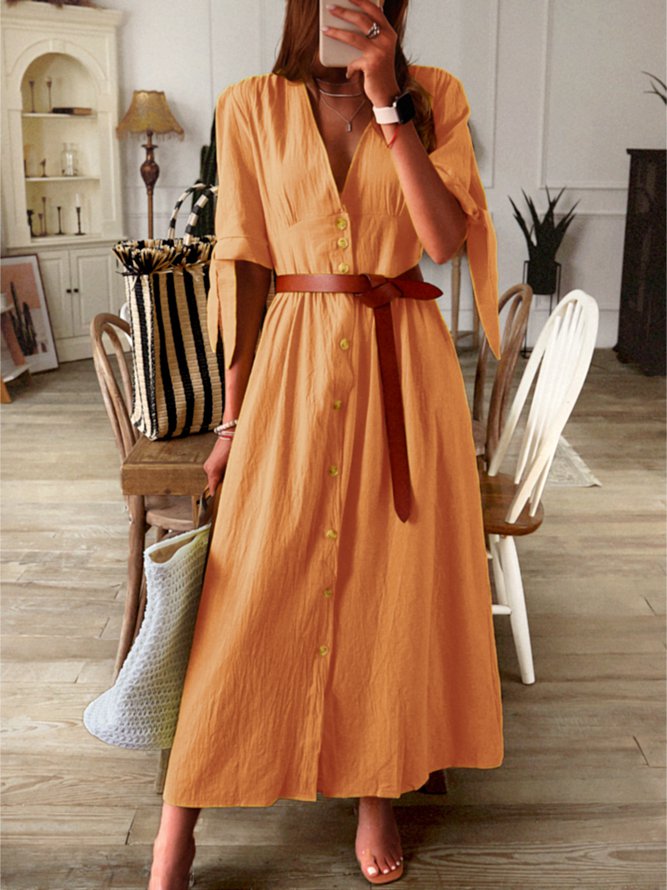 V Neck Casual Casual Dresses
