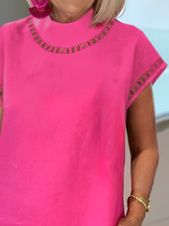 Half Turtleneck Cotton Dress