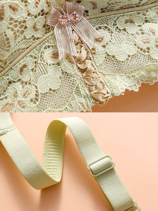 Adjustable Push Up Underwear Sexy Lace Steelless Bra