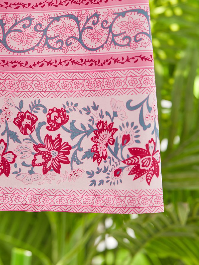 Bohemian long-sleeved dress