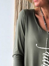 Faith Cross V-Neck Knit Dress