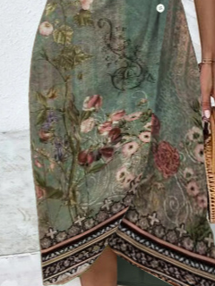 Regular Fit V Neck Ethnic Ethnic Dress