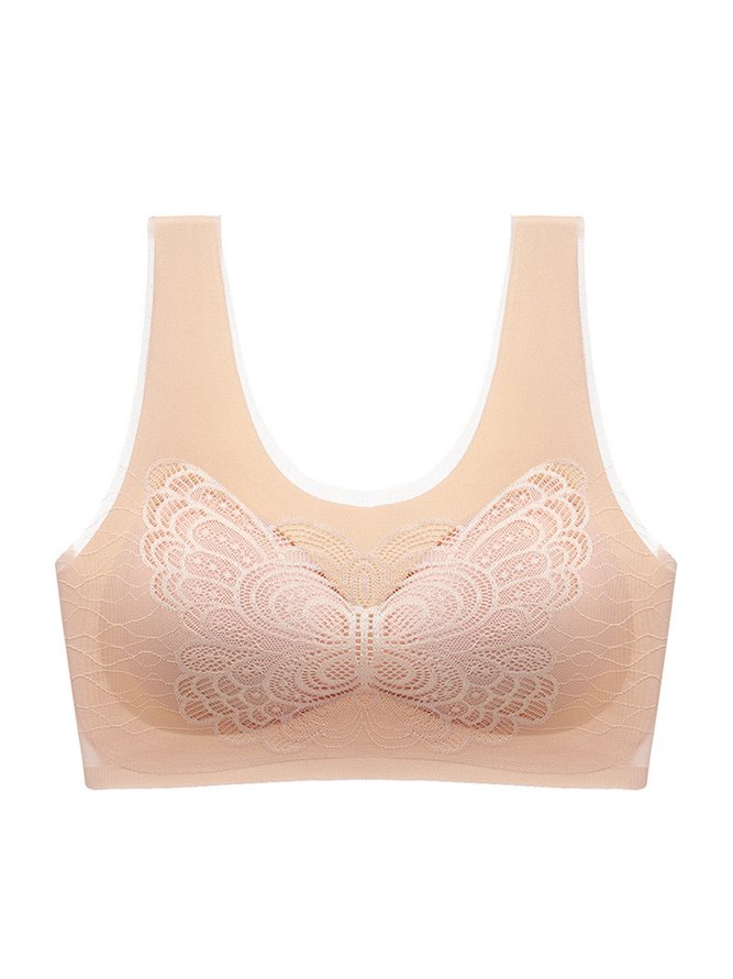 Lace Butterfly Ice Silk Seamless Wrap Chest Vest Underwear