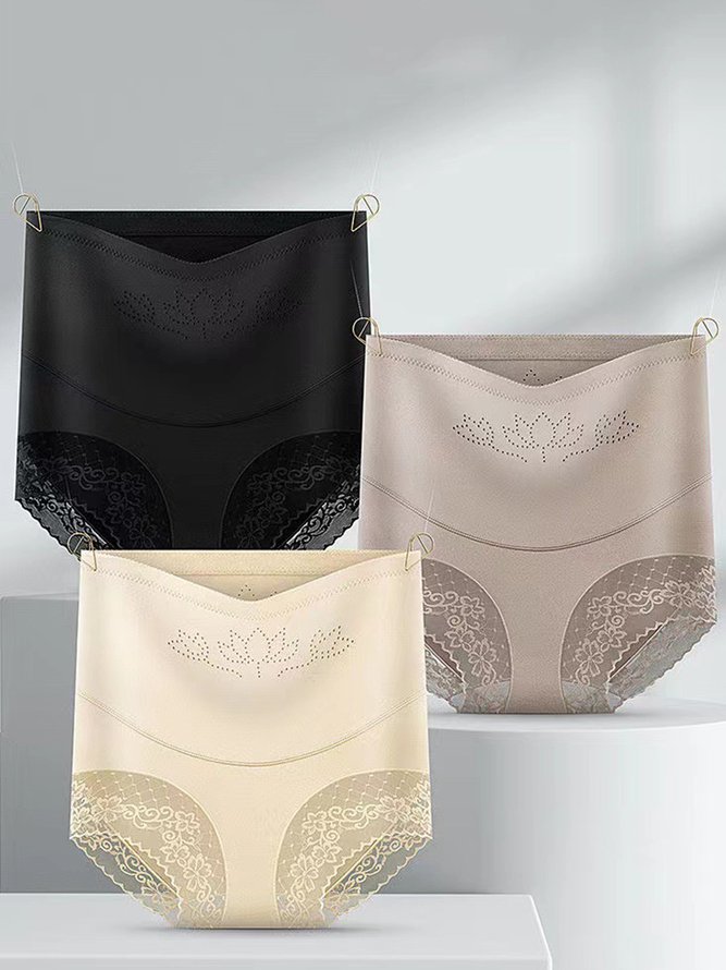 Breathable Lace High Elastic Seamless High Waist Panty