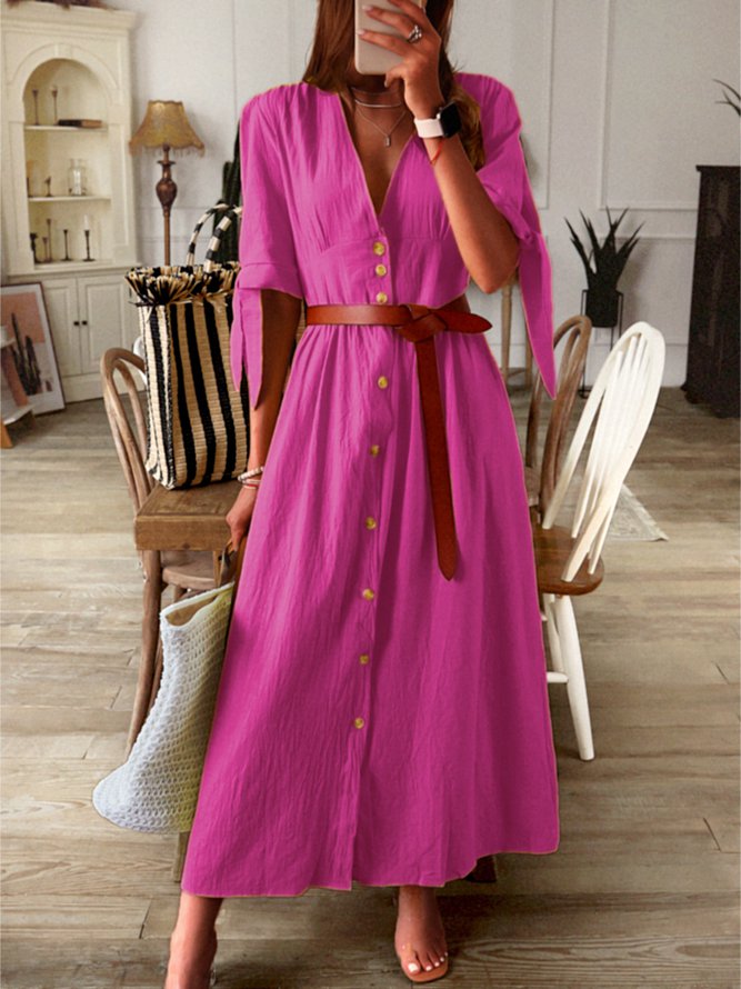 V Neck Casual Casual Dresses
