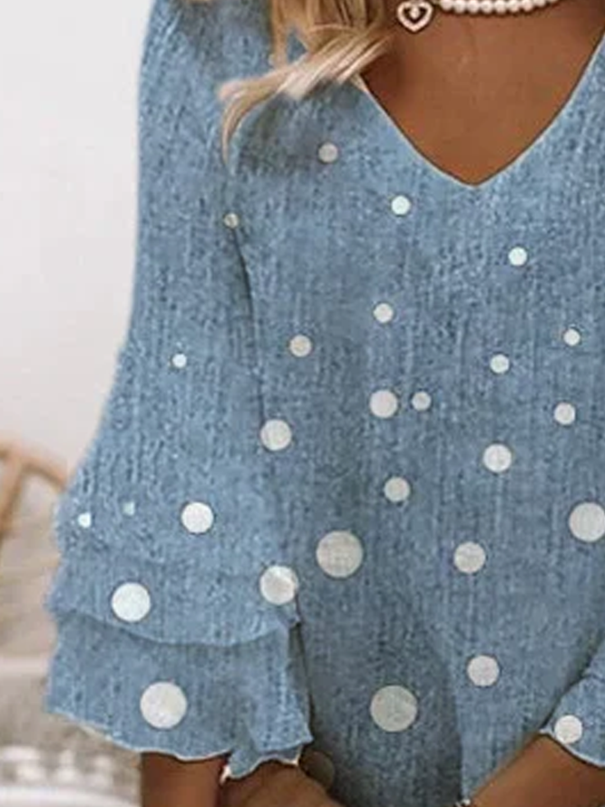 V Neck Loose Floral Vacation Dress