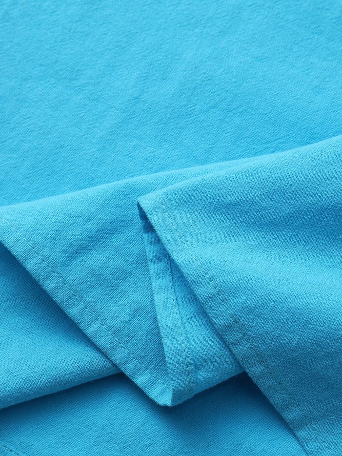 Casual Plain V-neck Sleeveless Dress