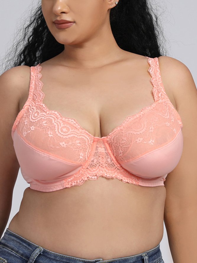Floral Lace Thin Cup Underwired Bra